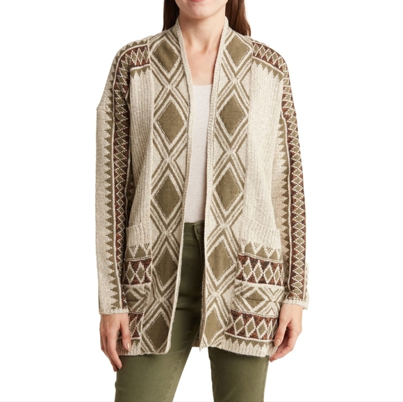 Lucky Brand Tribal Cardigan Sweater - Picture 3 of 9